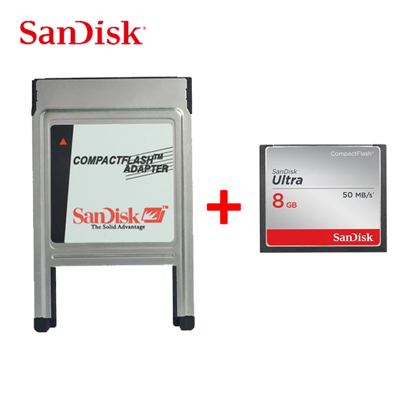 

Sandisk CF card with CompactFlash Card Adapter 8GB50M/S 30M/S High Speed Mercedes Benz MP3 PCMCIA Memory card