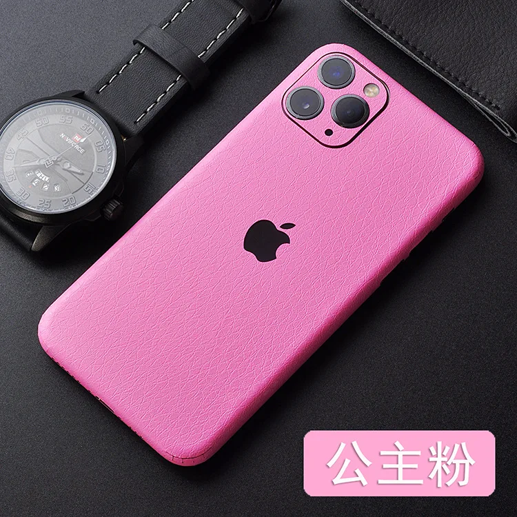 Задняя пленка для Iphone11 11 Pro Max, тонкая защитная пленка для экрана, защитные наклейки, Цветная декоративная пленка для задней панели - Цвет: Розовый