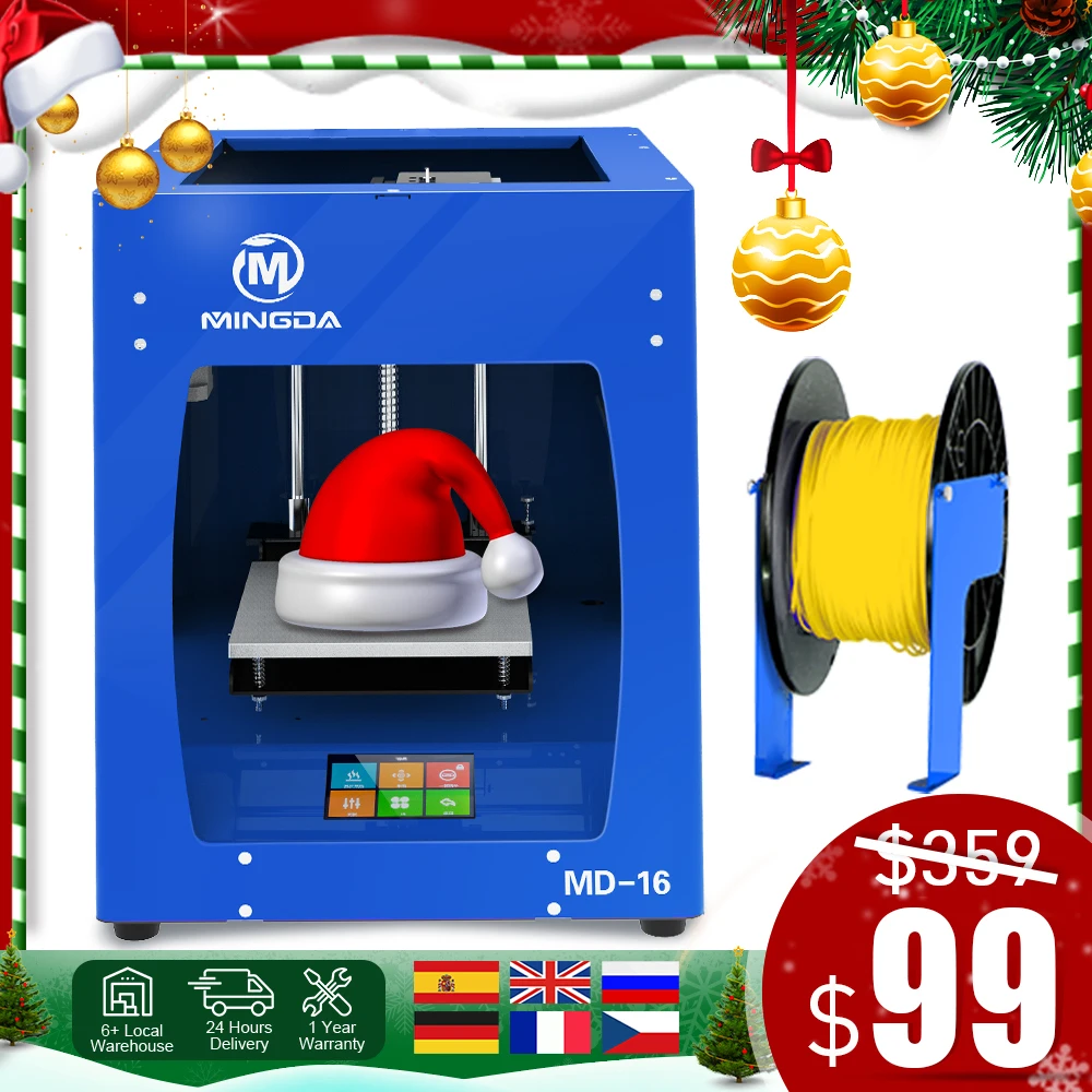 

3D Printer Metal Printer Kit 3D Printing FDM 3D Kit Printer PLA ABS TPU Full Metal Frame Mingda MD16 Vs Ender 3 Pro EU Warehouse