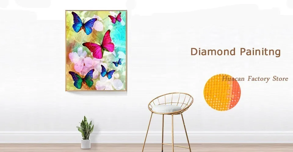 Huacan 5D DIY алмазная живопись животное бабочка полная квадратная вышивка распродажа Стразы картина, Алмазная мозаика домашний Декор подарок