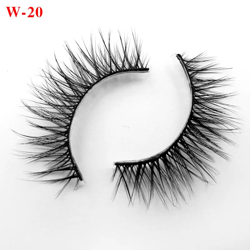 W-20 Iflovedekd 3 пар/кор. с пинцетом длинные натуральные вечерние ресницы 3d удлинение норки ресницы Инструменты для наращивания для профессионалов - Цвет: W-20