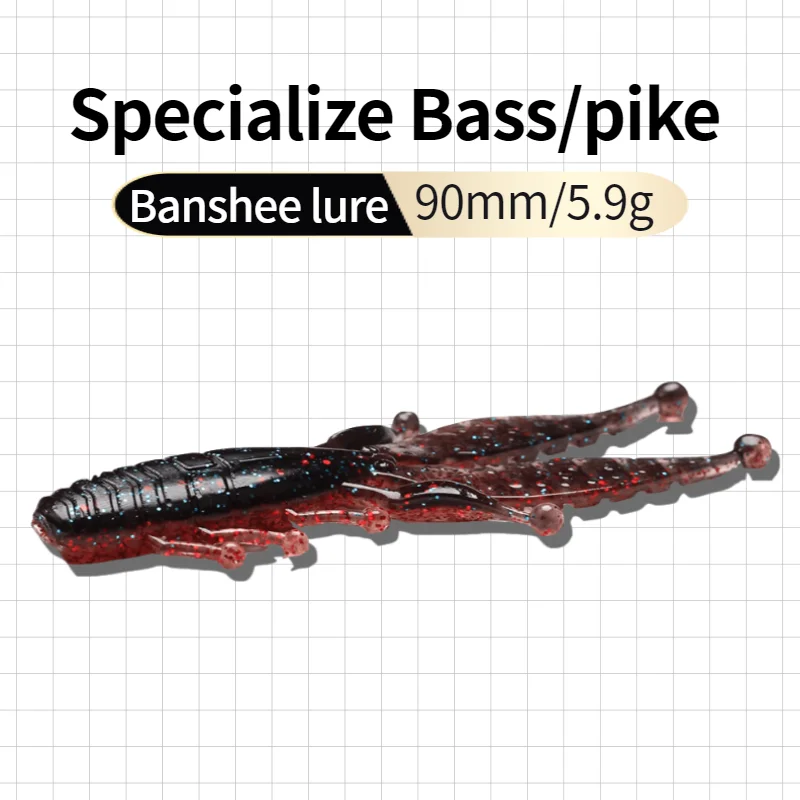 Banshee идеальные мягкие приманки рыболовные 90 мм 5 9 г червь Техасская приманка для
