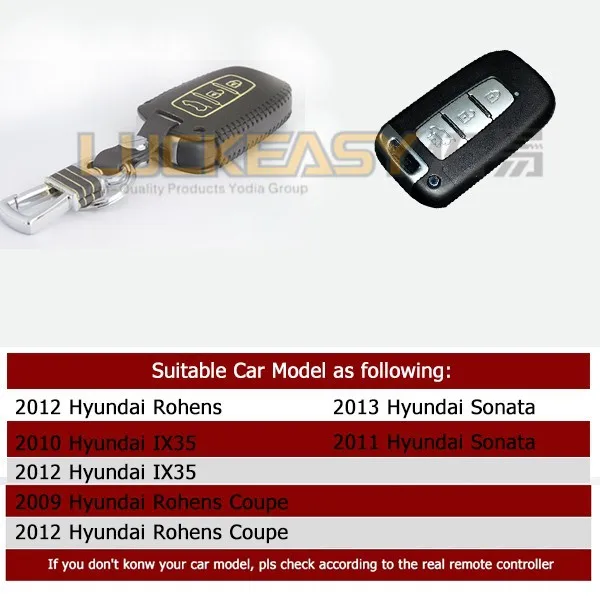 Luckeasy стиль для hyundai серии rohens/ix35/coupe/sonata 2009-2013 чехол для ключа автомобиля ix35 key2a