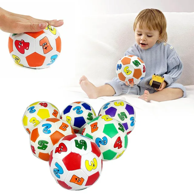 Children Kids Educational Toy Baby Learning Colors Number Ball Plaything Soccer Sports Ball Throw Stuffed Soft Plush Toys ZXH 3