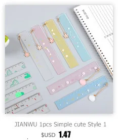 JIANWU 1 pc Серебряный 15/20/30 см Высокое качество стали металлической линейки функциональные сопоставление toolSchool офиса принадлежности для