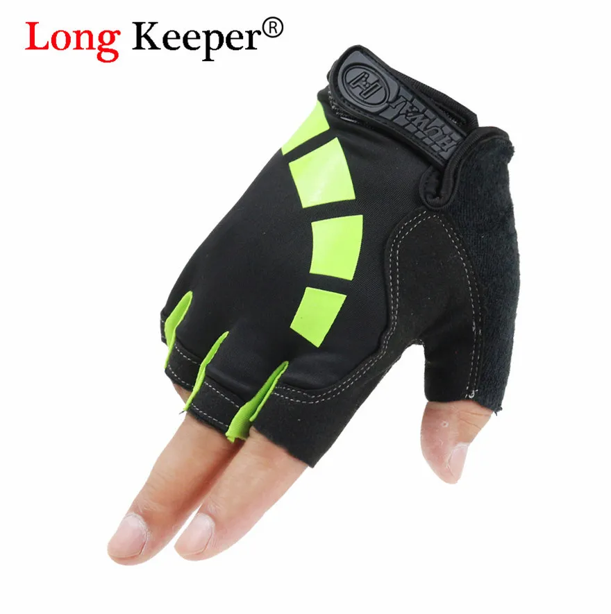 LongKeeper Весна перчатки без пальцев Для мужчин Спорт на открытом воздухе Фитнес варежки Для женщин удобные Половина finger мужские велосипедные Полуприцепы Ciclismo