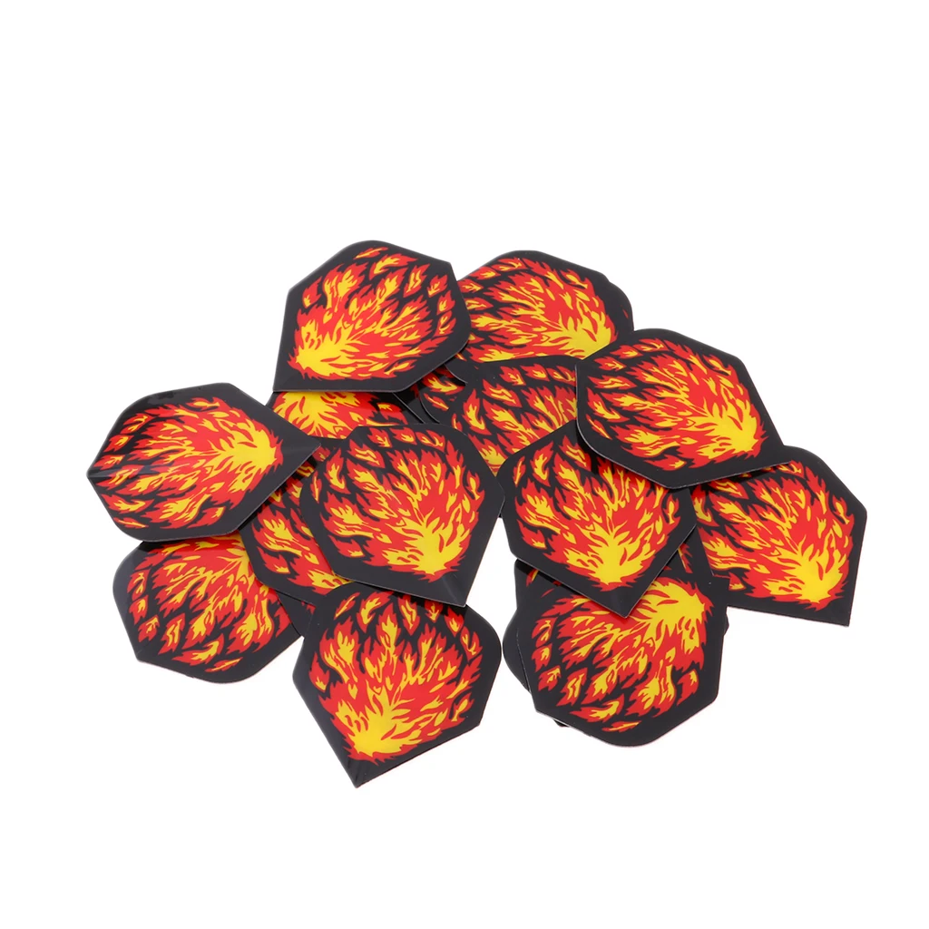 MagiDeal 20pcs Dart Flights Standard Geometric Patterns Darts Flights Protectors for Steel / Soft Tip DIY Darts Accessories