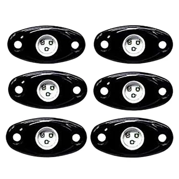 

DHBH-Rock Lights with 6 Pod Lights for Jeep Off Road Truck Car ATV SUV Motorcycle Under Body Glow Light Lamp