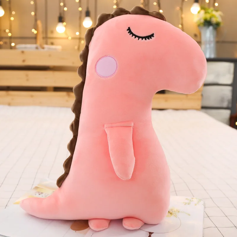 Kawaii, эластичный плюшевый динозавр, игрушка, животные, кукла, мультяшный динозавр, мягкая игрушка, зеленый/розовый динозавр, подушка, детские милые плюшевые игрушки, подарки