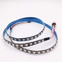 Bande lumineuse RGB Led intelligente, adressable individuellement, noir/blanc, PCB, étanche IP30/65/67, 1m 96 diodes/M DC 5V WS2812B WS2812