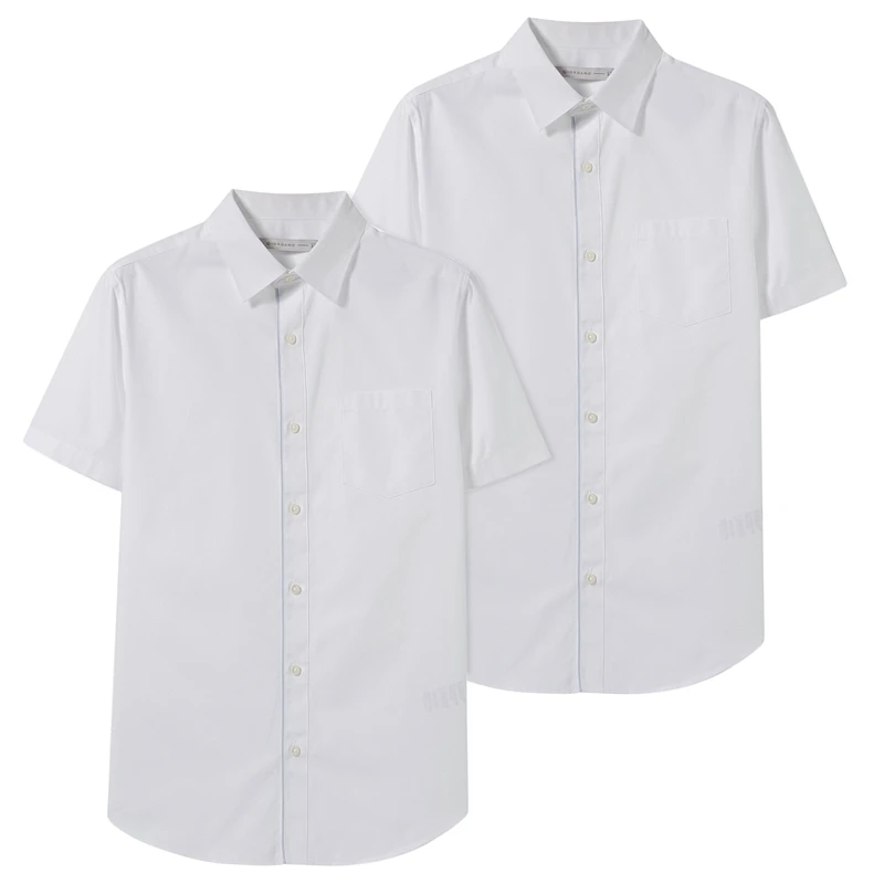 Giordano две простые рубашки slim fit с короткими рукавами выполненные из хлопка и полиэстера, имеется шесть различных цветов на выбор - Цвет: 07White