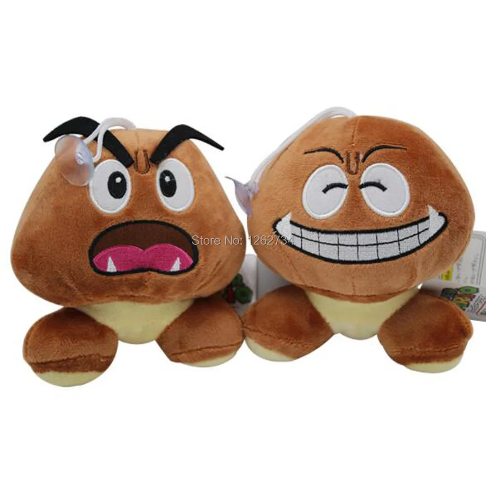 10/лот 6 стилей 15 см Super Mario Bros Goomba Softs аниме Мультяшные плюшевые куклы Рисунок розничная торговля