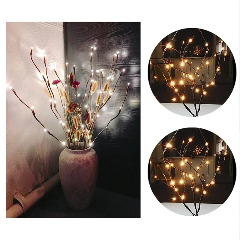 

20LED Durable LED Tree Branch Light Yard Battery Box Tree Branch Light Willow Tree Branch Light