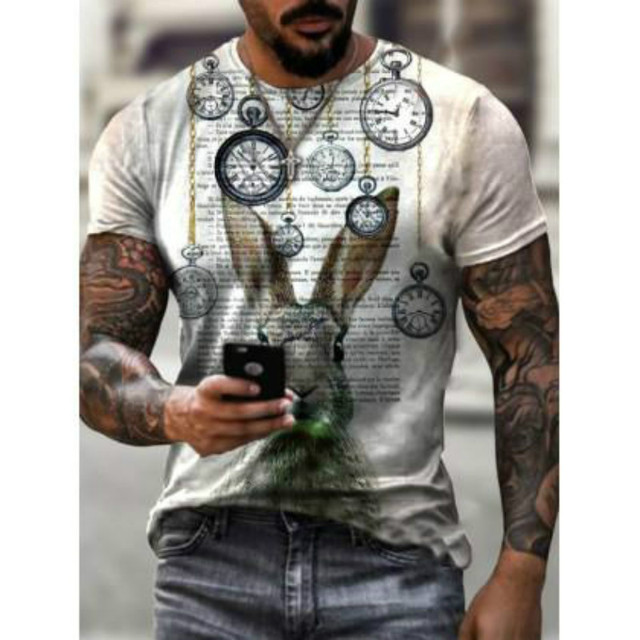 Men's T-Shirt European And American Fashion Marine Style Anchor 3D Printed Clothes Loose Large Size Quick-Drying T-Shirt