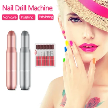 

USB Electric Nail Drill Machine Polish Grinding Nail Art Manicure Tool Exfoliating Professional Salon Nail File Manicure Tools