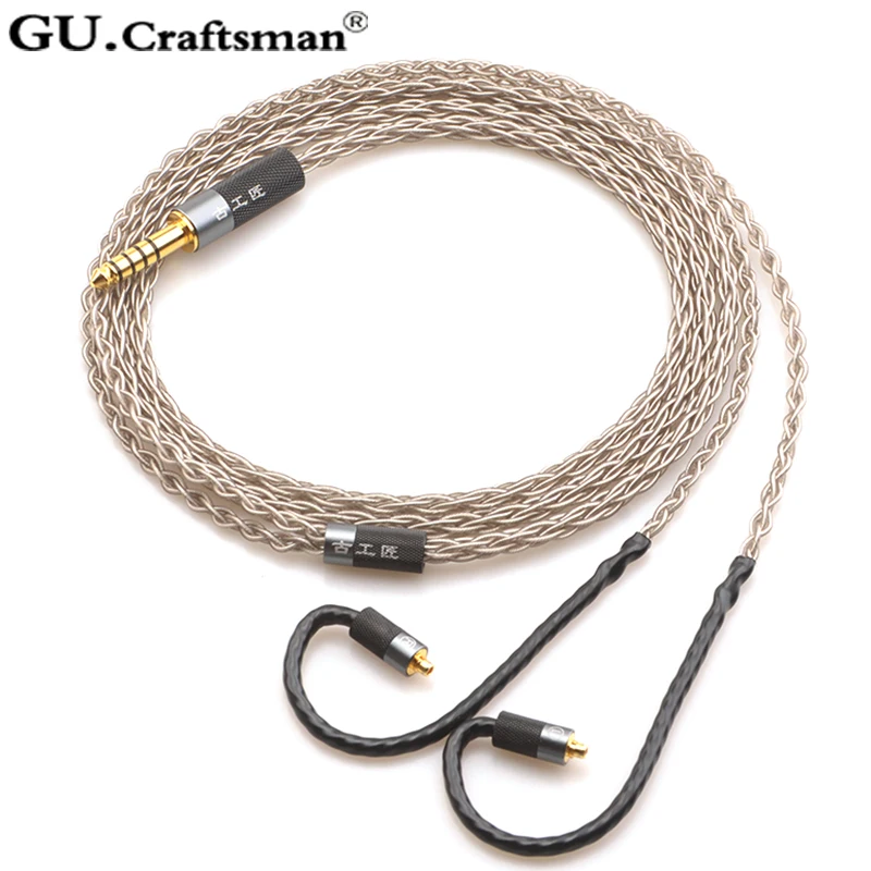GUCraftsman 6n occ Серебряный MMCX se846 w60 w80 xelento solaris Andromeda ATLAS AK T9iE MkII 2,5/4,4 mmBalanec кабель для наушников