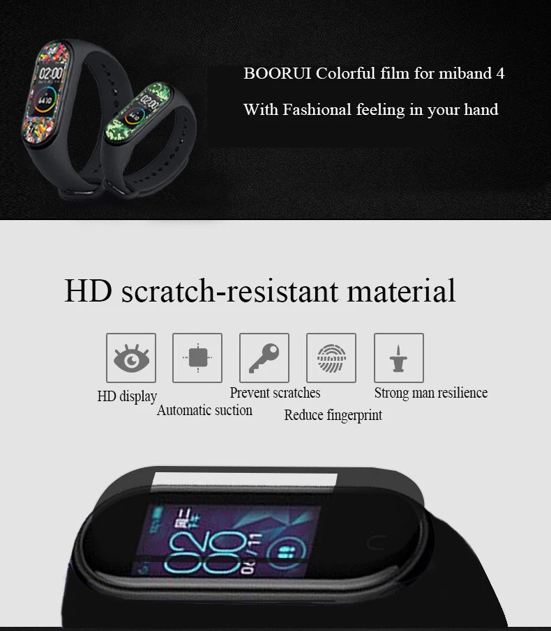 BOORUI 5 шт./партия mi band 4 защитная пленка для экрана HD TPU анти-взрывающаяся Защита от царапин для xiaomi mi band 4
