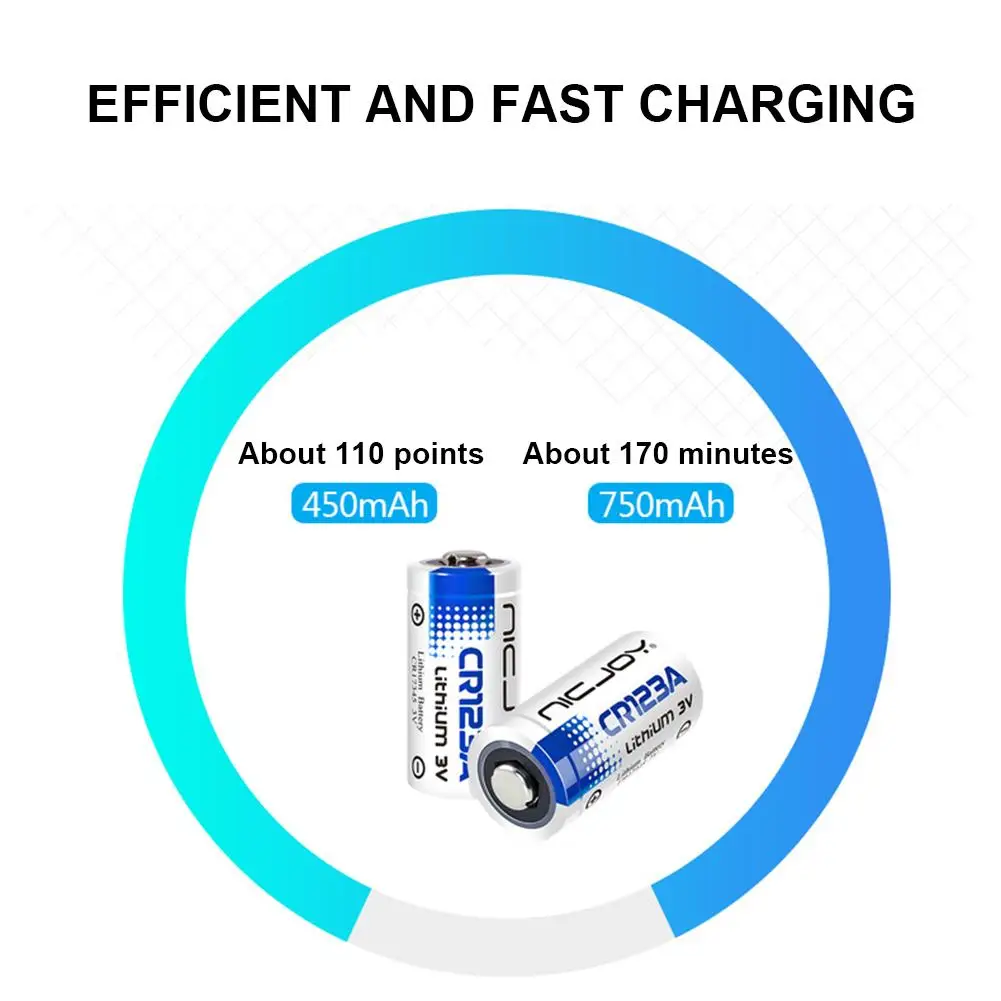 RCR123A Батарея Зарядное устройство для Тип-C Micro USB для зарядки 8 Быстрая зарядка 16340/16350/16360 3,7 V Арло Батарея зарядный адаптер 750 мАч
