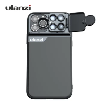 

Ulanzi Multi-Lens Case with 3in1 CPL Polarizer Lens 10X Micro Lens 180 Degree Fisheye Lens Slide And Flip Up Design for iPhone