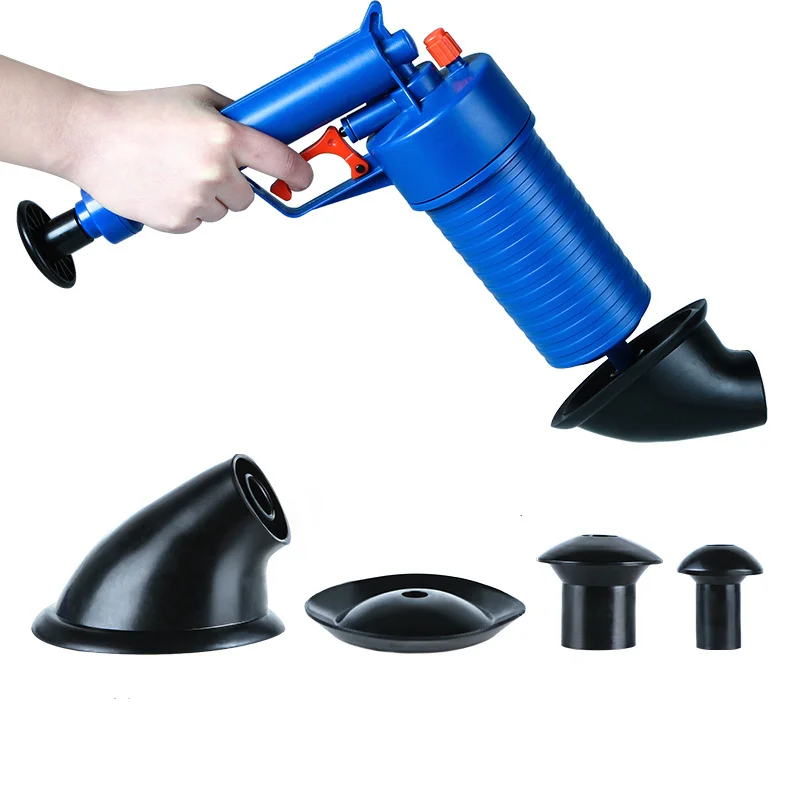 

High Pressure pipe dredger pump Hand tool Hair Clog Remover Clean for Toilets Bathroom Sink Sewer Dredge Plunger Cleaner Unclogs