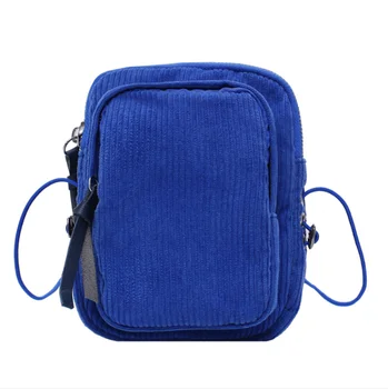 

Corduroy women's bag shoulder messenger small bag new fashion simple tide small bag mobile phone bag