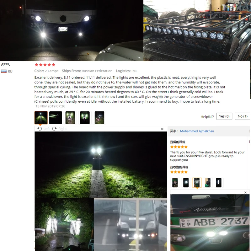 L3C-L5-L15-EFFECT-SHOOT CNSUNNYLIGHT LED Car Work Spotlight Motorcycle Outdoor Camping Super Bright Headlight Fog Lamp for Jeep 4WD Auto SUV ATV Light