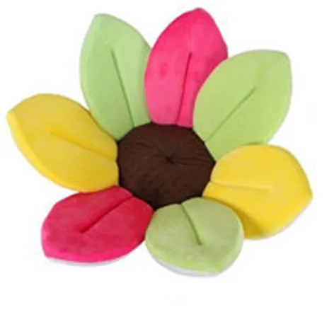 Baby Bathtub Foldable Bath Blooming Flower Tub for Baby Anti-slip Blooming Sink Bath For Baby Play Toddler Bath Sunflower Cushio - Цвет: colorful-2