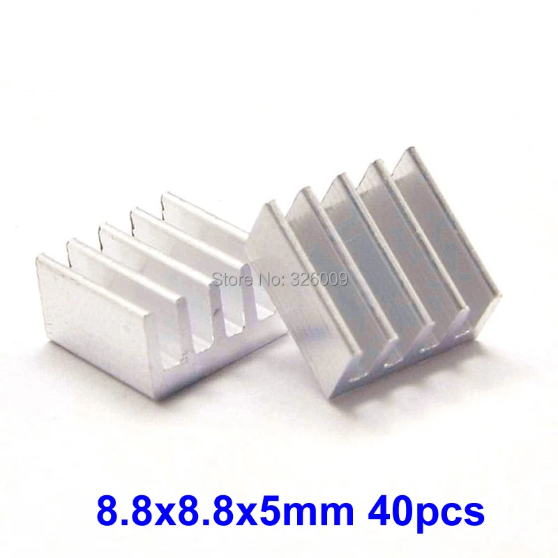 

40 шт., теплоотвод из экструдированного алюминия, 8,8x8,8x5 мм
