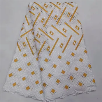

Swiss lace fabric 2019 high quality embroidery African cotton fabrics Swiss voile lace in switzerland popular Dubai style