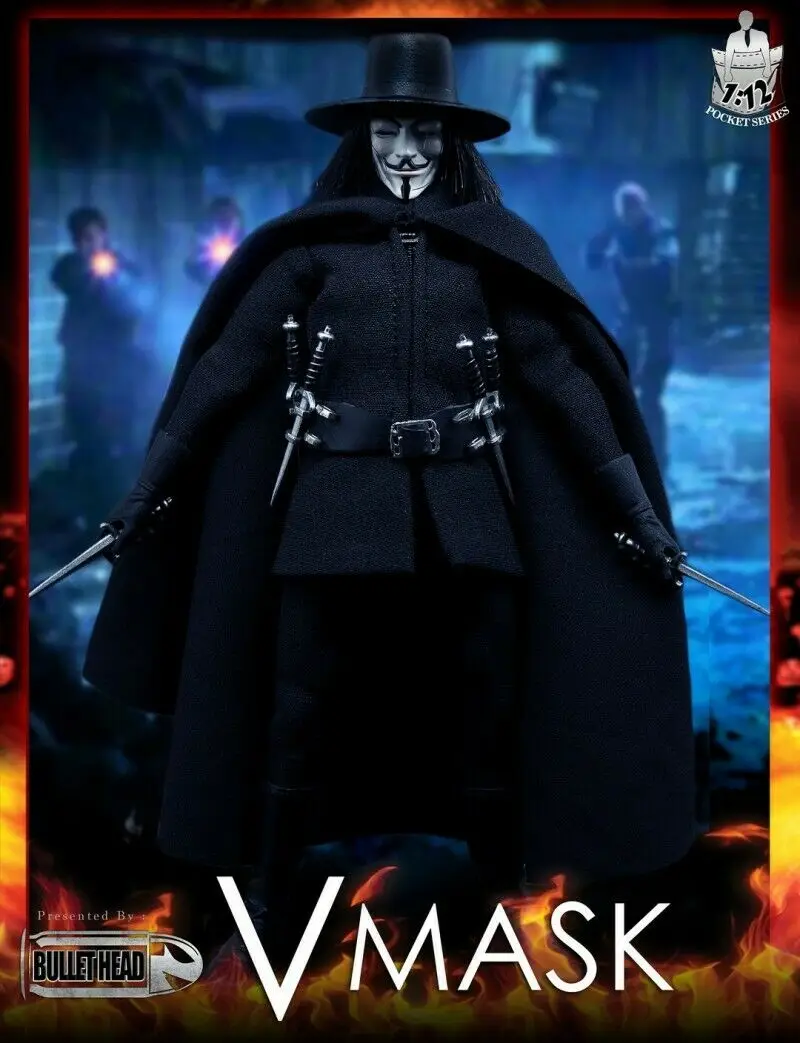 1/12 VMASK Vendetta Bullet Head BH004, одежда в масках, 6 дюймов, полный набор, фигурка, модель для фанатов, подарки