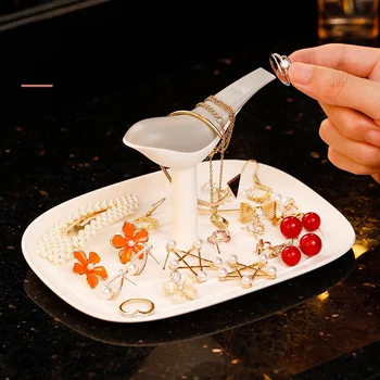 

Bird Decorative Porch Plate Candy Trinket Dish Jewelry Storage Tray Fruit Serving Tray Lipstick Stud Earring Watch Storage Plate