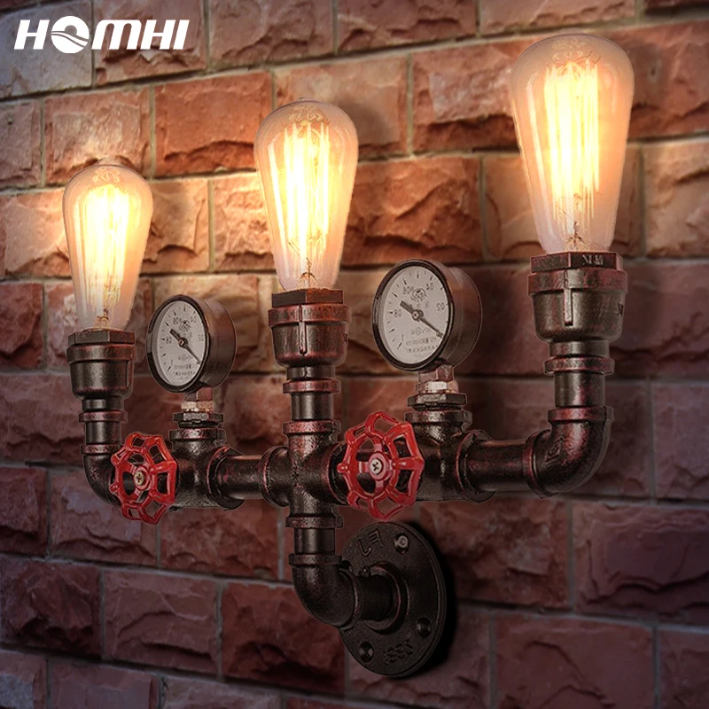 Железная настенная лампа в стиле кантри-люди винтажный светильник индастриал