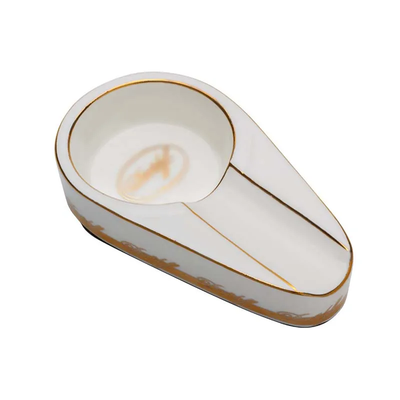 Cigarette Accessories Retro Ceramics Ashtrays for Home Creative Cigar Ash Tray Portable Tobacco Smoking Ashtray Box Case - Цвет: Белый