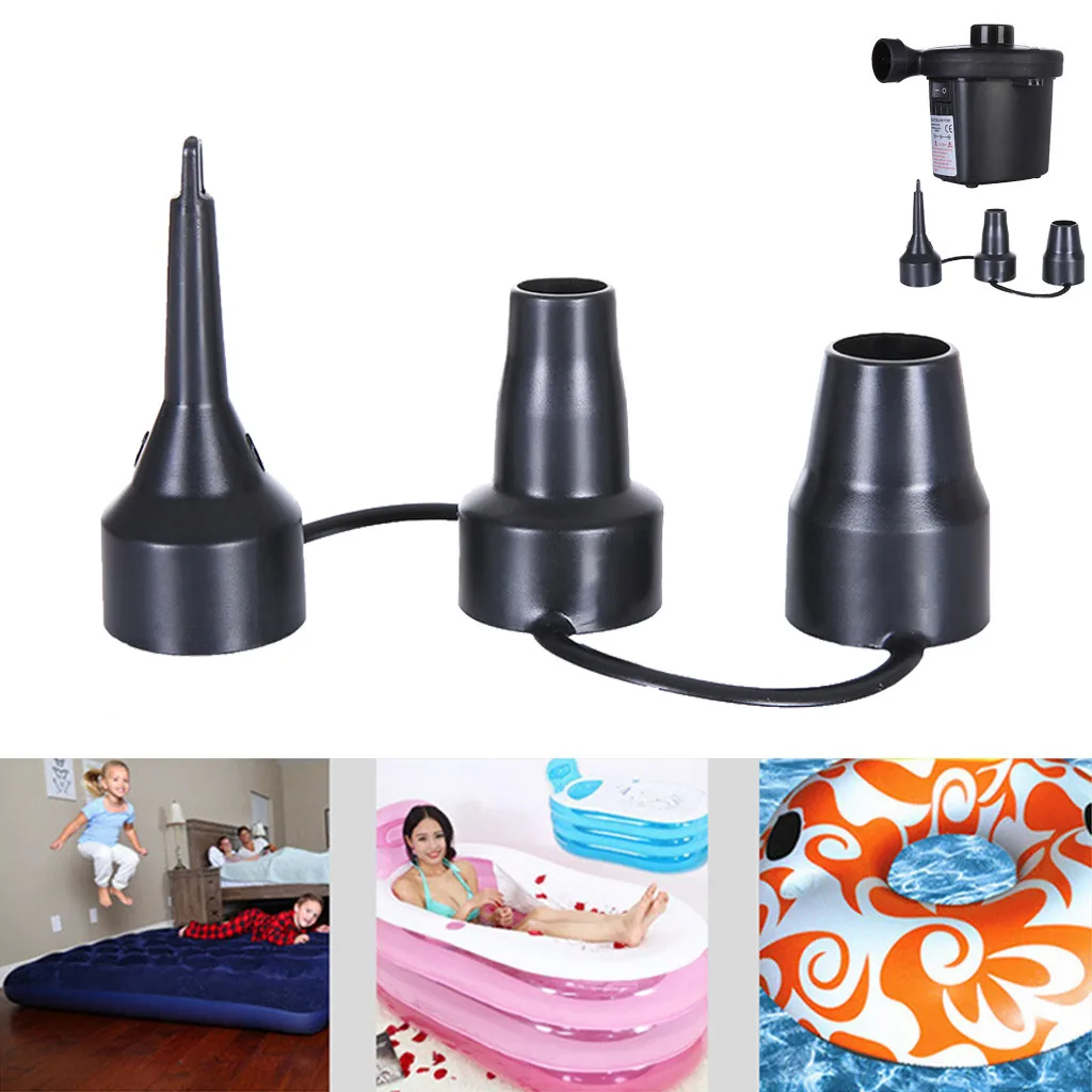 Plastic Nozzle Pumps Nozzle Head Air Inflator Adaptor Replacement Nozzles For Inflatable Pool And Boat 3 Sizes Dual Head Pumping