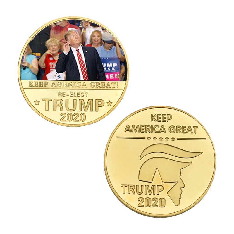WR Trump, коллекционный набор монет с держателем для монет, Золотая оригинальная монета для сувениров, подарки, Прямая поставка - Цвет: coin 3
