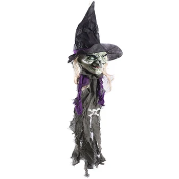 

Festival Gift Toys Scare Hanging Witch Hanging Ghost Glowing Dolls Halloween Horriying Skeleton Hanging Props Pendant