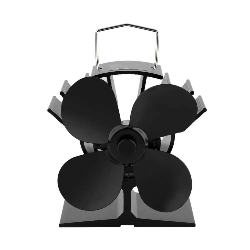 

Heat Powered Stove Fan Eco Friendly Energy Efficient Ultra Quiet Fuel Saving 4 Blades Fan For Efficient Heat Distribution
