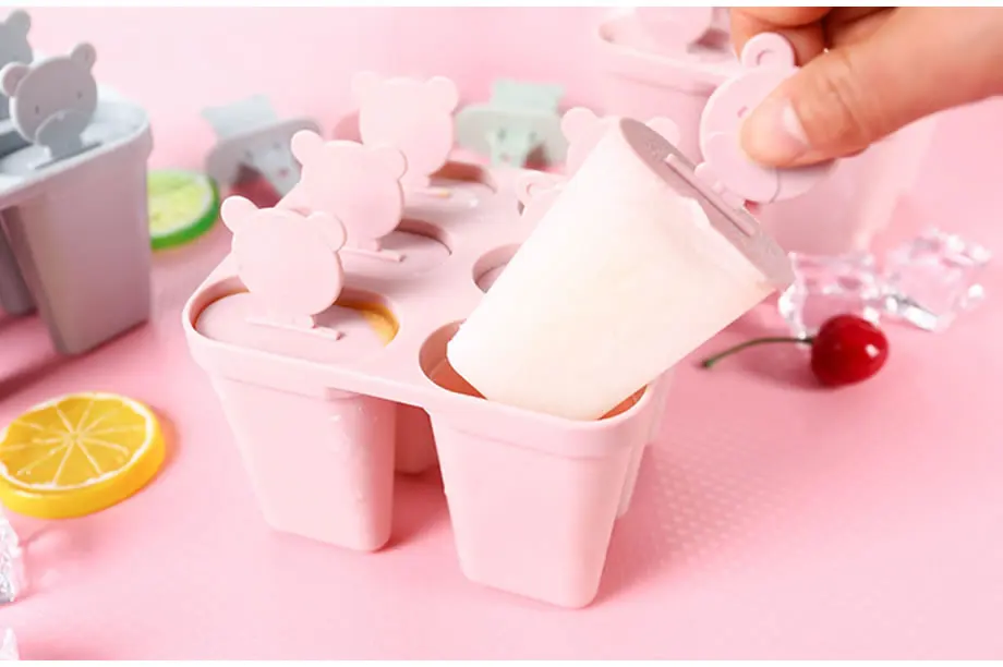 6 полости DIY формы для мороженого палочки для йогурта пластиковая машина для замораживания сока ванны домашние для леденца изготовление формы кухонные инструменты для мороженого