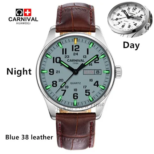 Двойной Календарь Дата T25 Тритий Светящиеся кварцевые военные часы водонепроницаемые 200 м сапфировые Брендовые Часы мужские полностью стальные relojes - Цвет: Green 38 brown