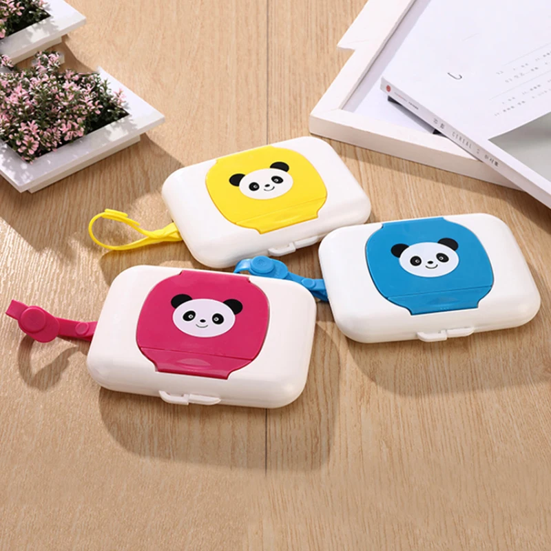 

Wipes Case Wet Wipe Box Dispenser For Stroller Portable Rope Lid Covered Tissue Boxes JJJRY729