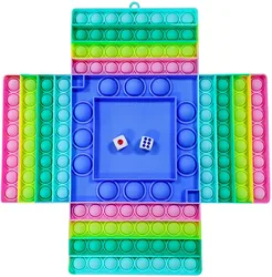 Grand jeu de Fidget pour parents et enfants, jeu interactif arc en ciel, échiquier Push Bubble Popper sensoriel, 2022 