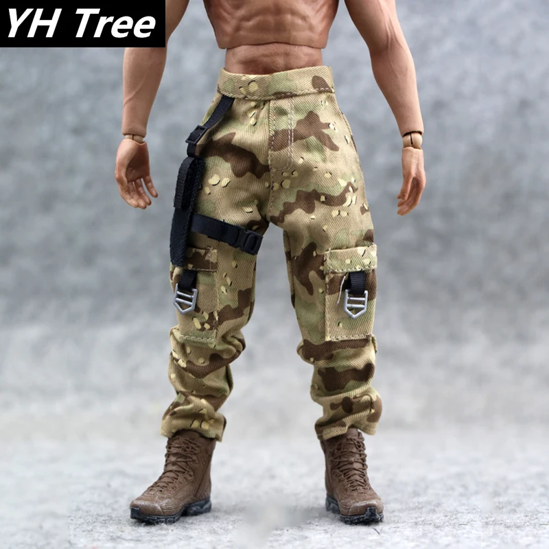 1:12 Casual Overalls Pants Clothes F 6inch Male Action Figure Soldier Body Toys