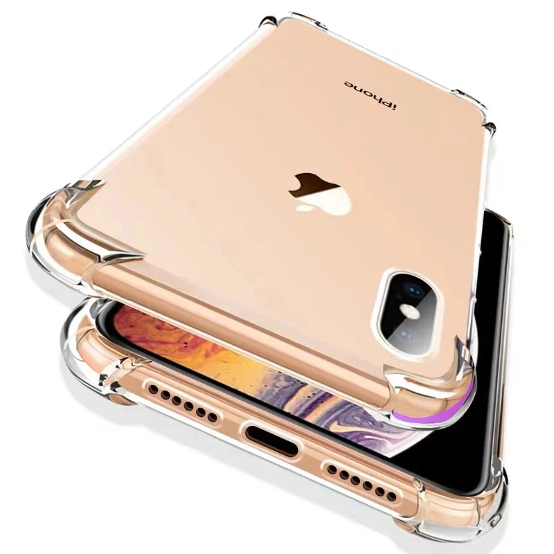 Полностью прозрачный защитный чехол для телефона iPhone 11 Pro Max X XR Xs Max 6 6s 7 8 Plus Мягкий силиконовый чехол из ТПУ Phone03