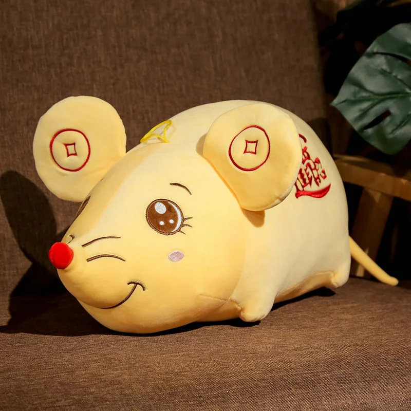 Новогодняя плюшевая мини-Крыса новогодняя игрушка-талисман плюшевая красная мышка крыса в костюме Тан мягкие игрушки китайские новогодние вечерние украшения подарок