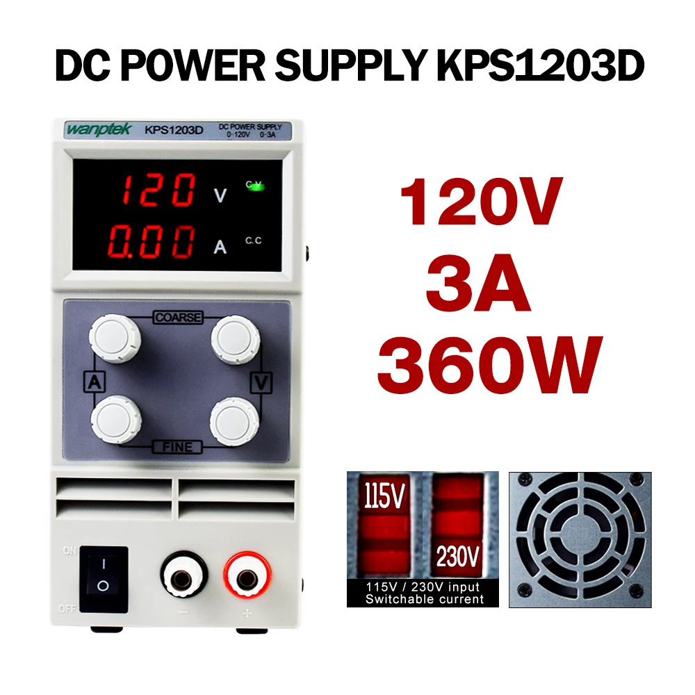 KPS1203D Fuente de Alimentación 120V 3A - UNIT Electronics