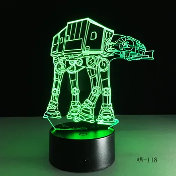 

Children Sleep 3D Night Light AT-AT Imperial Walker LED Desk Lamp Home Decor USB Table Lampara Home Office Decor Light 118