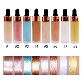 

Private label customized logo8 colors luminator highlight for face body eyes brightening bronzer for all skin kinds
