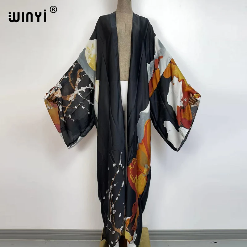 Europe WINYI new tunic bikini sweet lady pink boho Cardigan stitch Cocktail sexcy Boho Maxi Holiday Batwing Sleeve KIMONO mujer womens bathing suit cover up