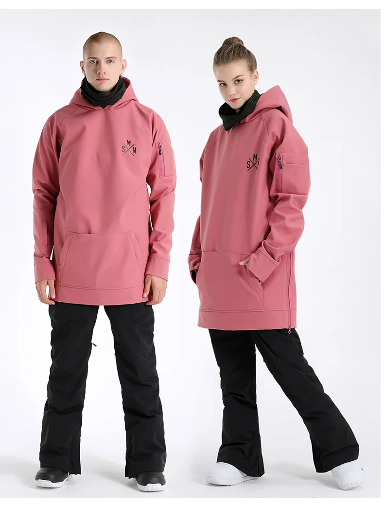 SMN Сноуборд Зимние толстовки пара куртка Водонепроницаемый утолщаются дышащий для мужчин женщин лыжное пальто теплая зимняя уличная спортивная толстовка