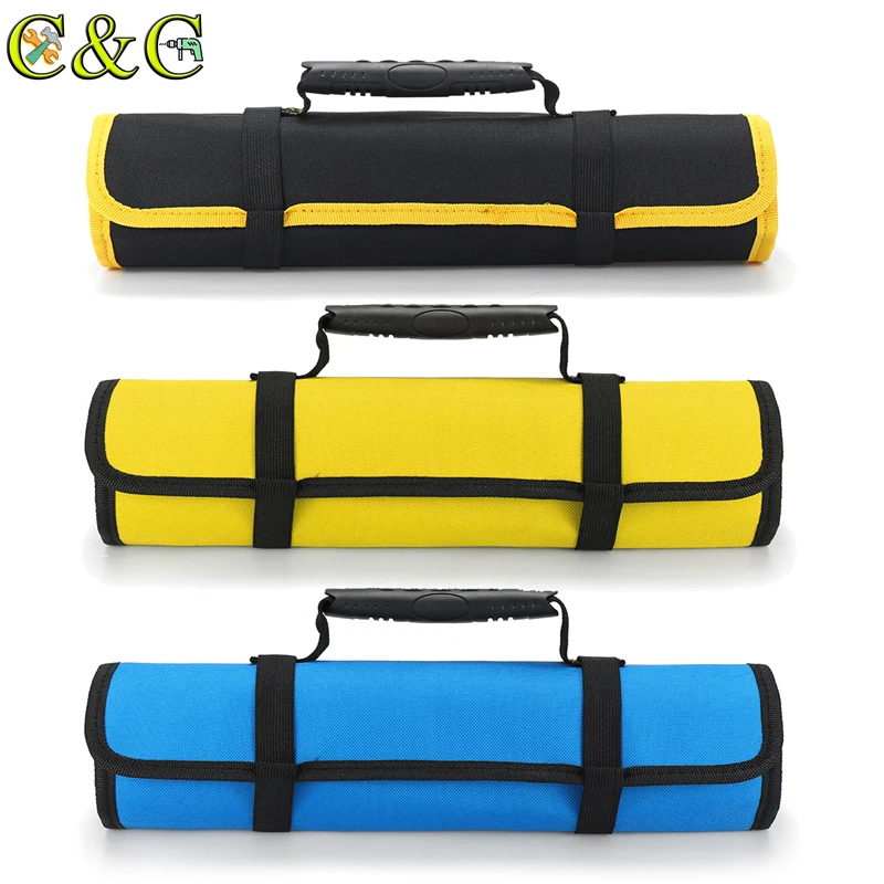 Multipurposed Hardware Repair Storage Bag Practical Carrying Handles Tools Storage Polyester Holder Water-proof Tool Roll Bag
